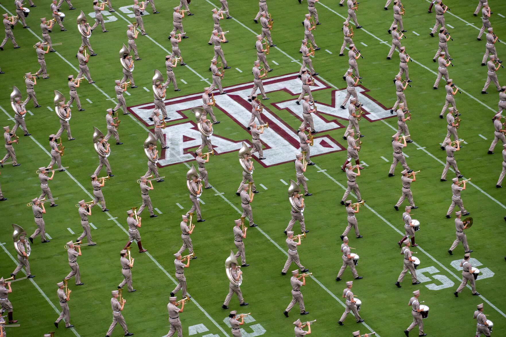 Aggie Band marches on Kyle Field